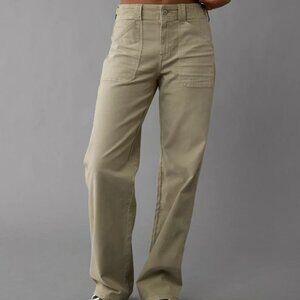 Sage green wide leg pants
